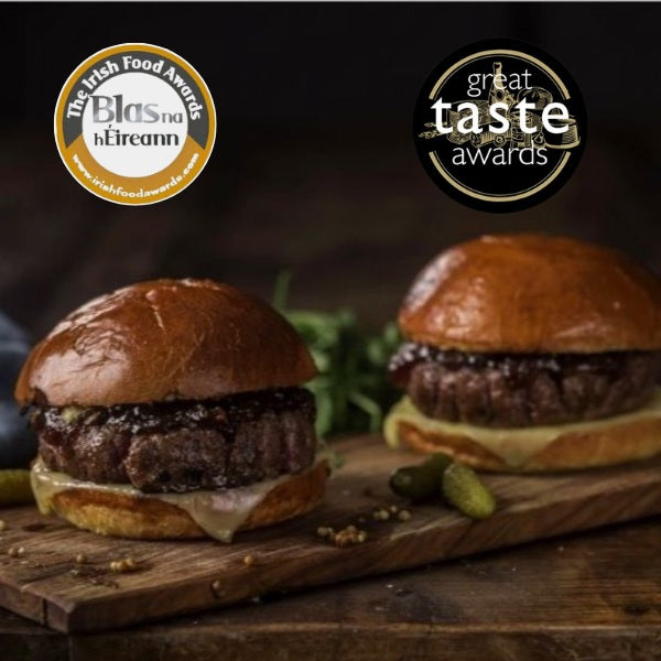 Award Winning Rib Eye Burgers 4 Pack Tray - 4oz - Gilligan's Farm